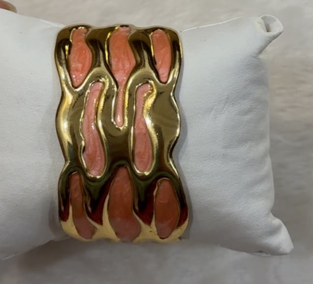 WhatsApp Image 2026-07-12 at 5.13.07 PM Blush Wave Enamel Handcuff - Image 1