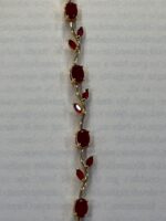 Ruby Red Gold Vine Tulip Bracelet - Image 2