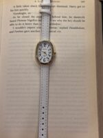 Classic Oval Leather Strap Watch – White