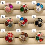 Round Crystal Statement Ring – Design Set 1